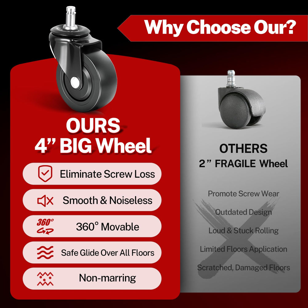 BILITOOLS caster wheel detail demonstrating smooth mobility across floors