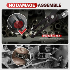 BILITOOLS straight valve stem seal pliers in use reaching tight areas
