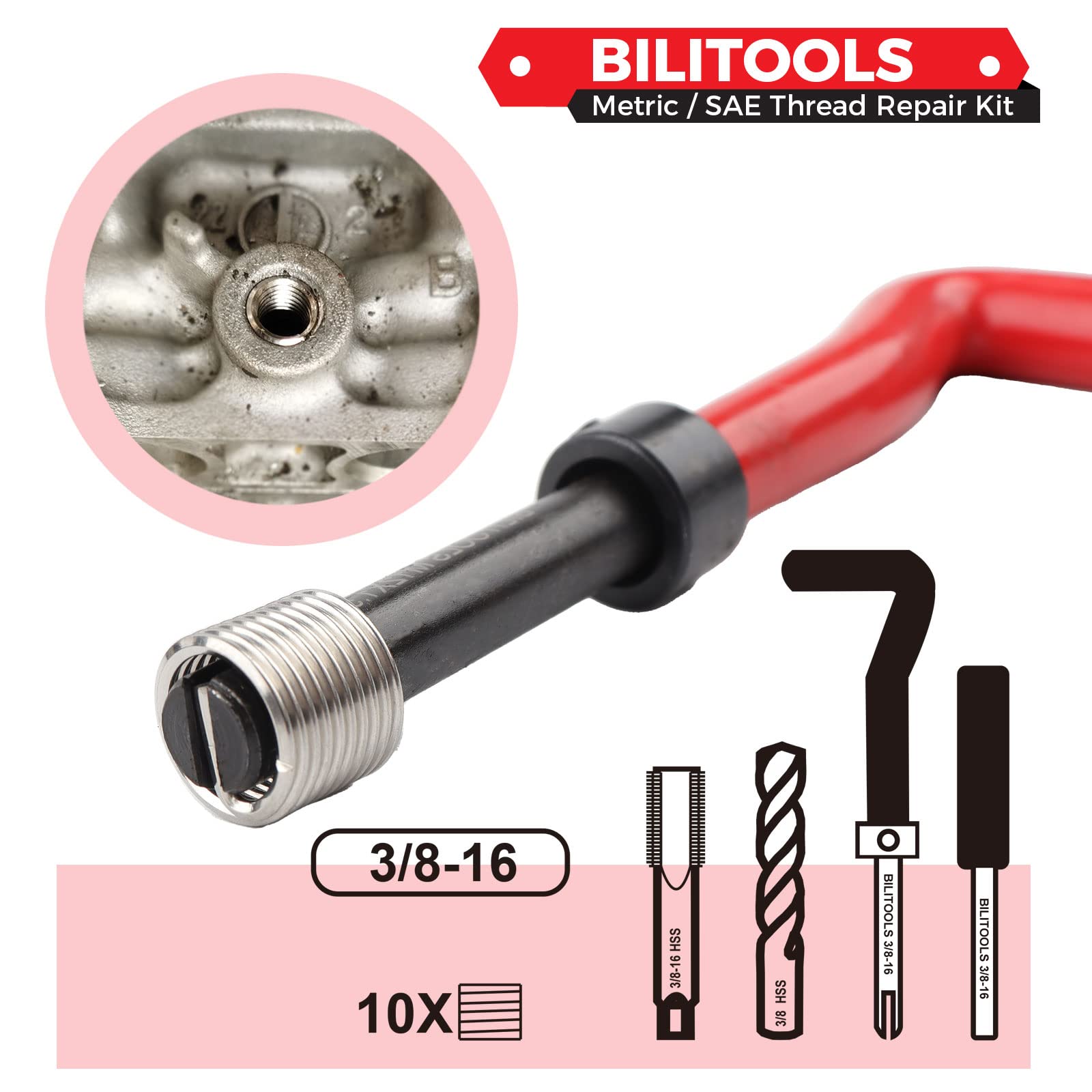 BILITOOLS tap and thread detail illustrating precise thread cutting