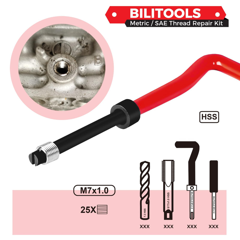 BILITOOLS thread tap detail demonstrating precise cutting and fit