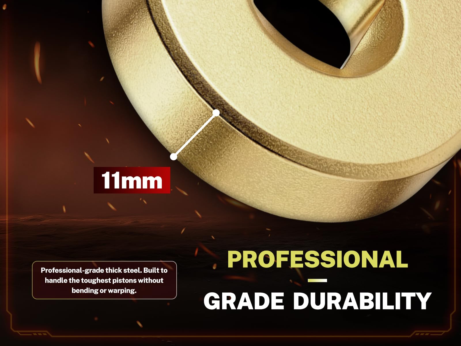 BILITOOLS tool in use on a brake caliper enabling safe piston retraction