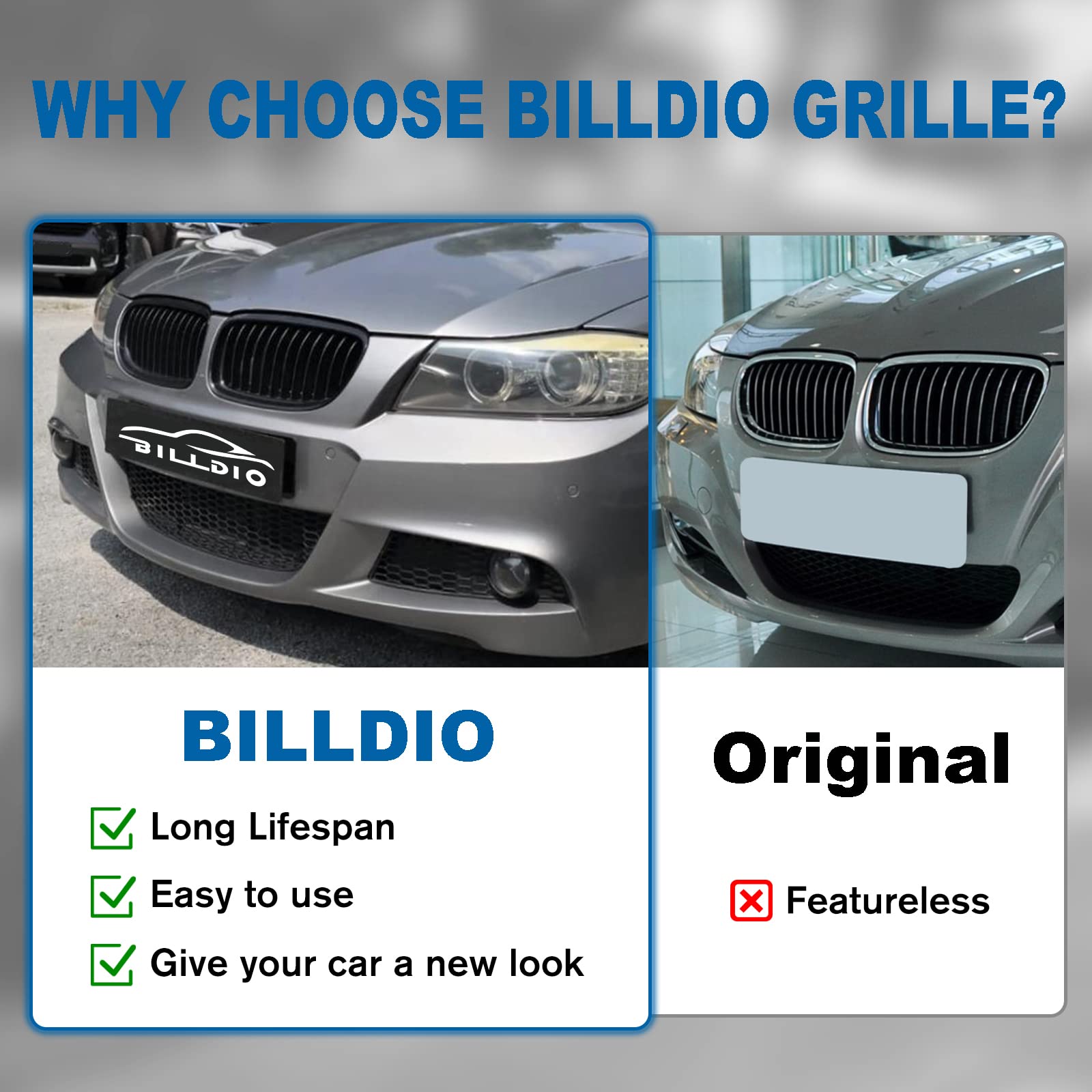 BILLDIO ABS texture close-up illustrating durable, UV-resistant material advantage