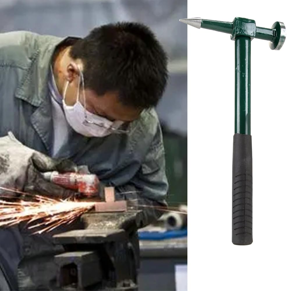 BinaryABC hammer in use on car panel demonstrating accurate dents restoration without damage