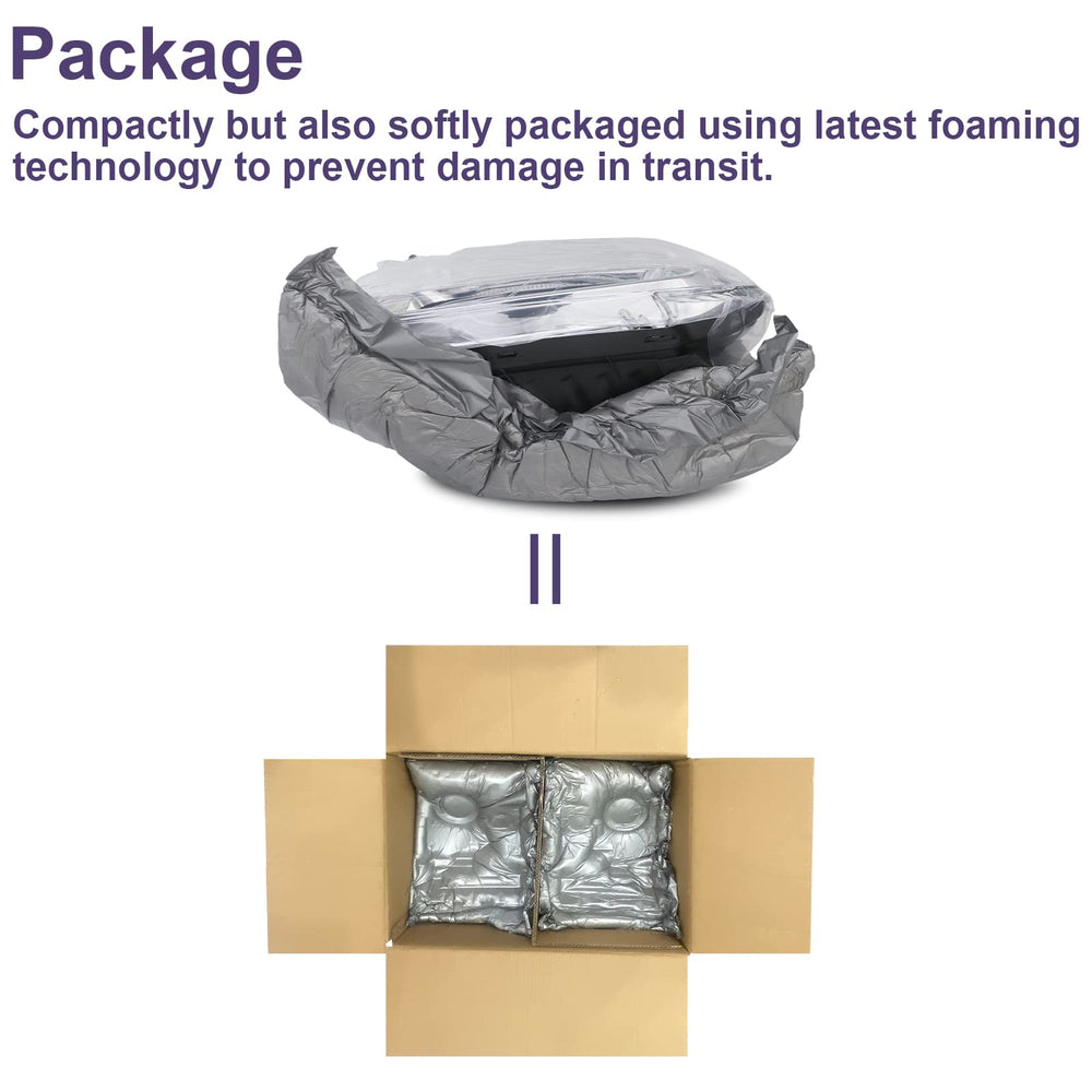 Bincmay boxed packaging with warranty card showing included 2-year coverage