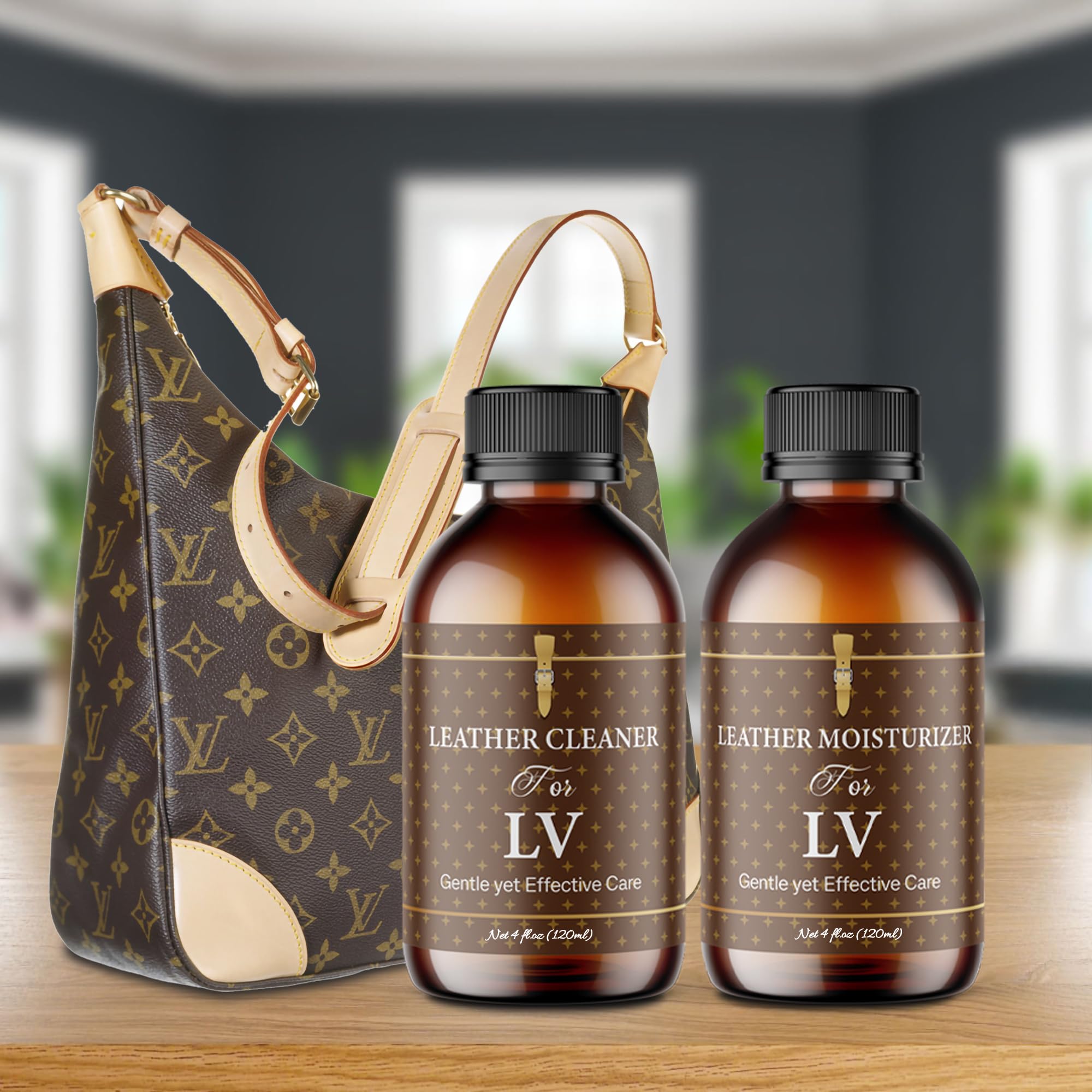 Bingbrofam application on handbag demonstrating safe use and visible refresh benefit