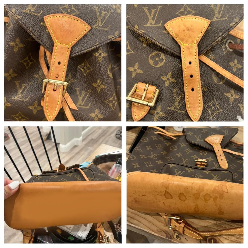 Bingbrofam leather before and after comparison illustrating restored texture benefit