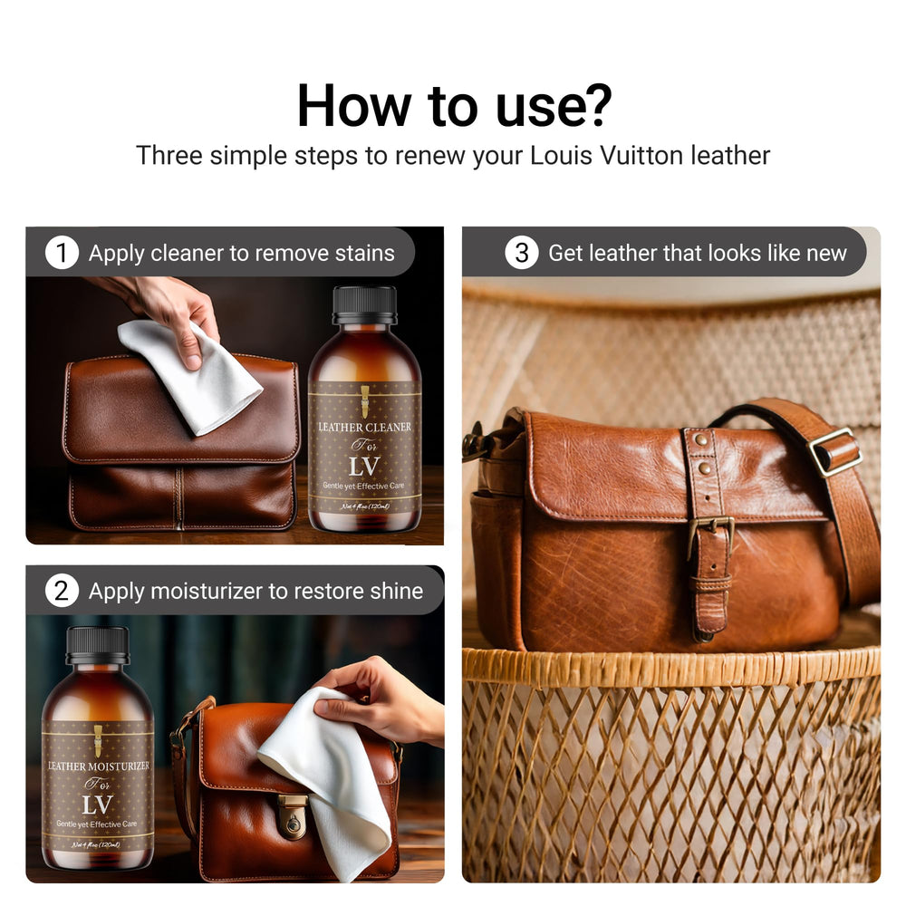 Bingbrofam moisturizer bottle closeup showing conditioning agent for supple leather