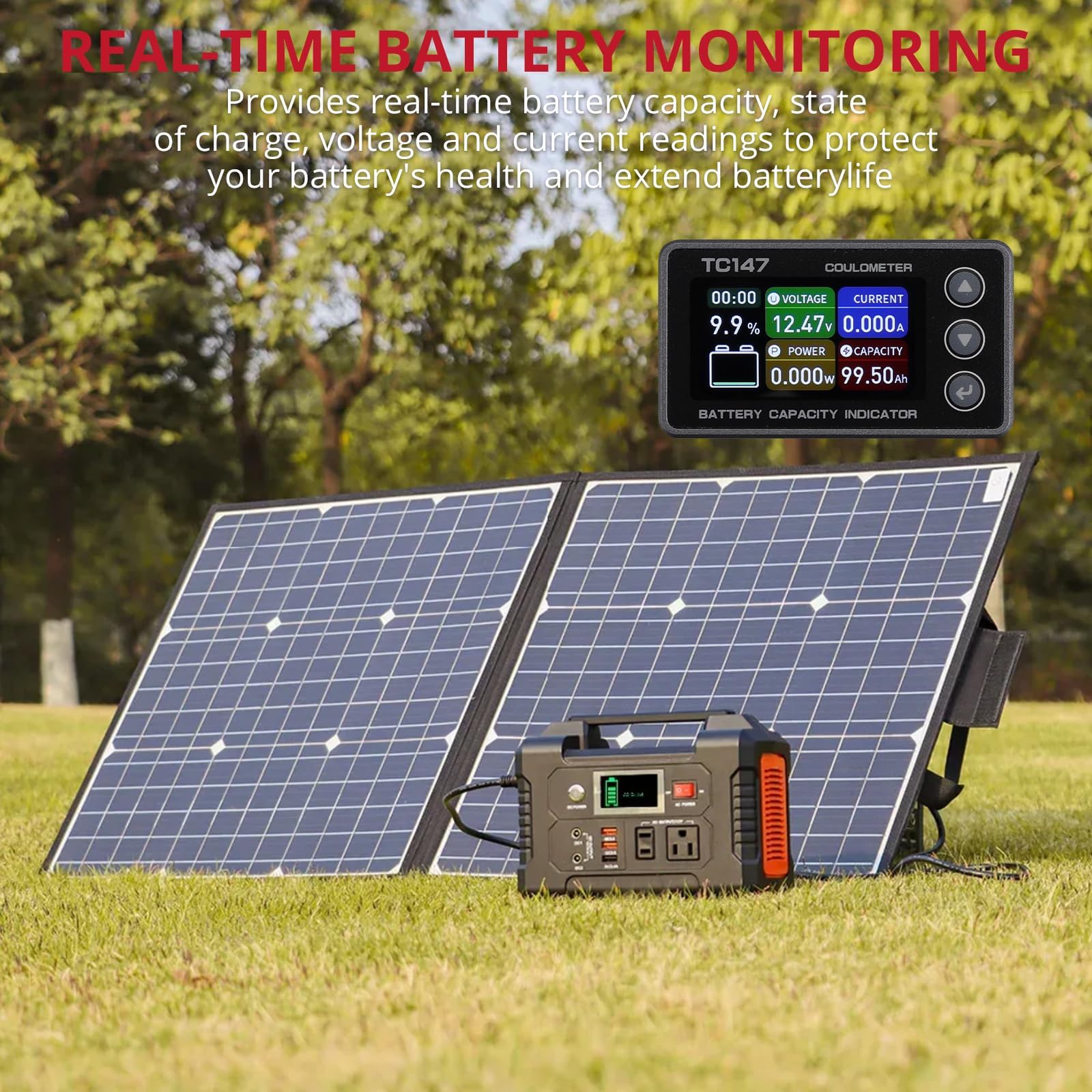 BINTA mounted in a solar setup tracking battery flow for better management benefit