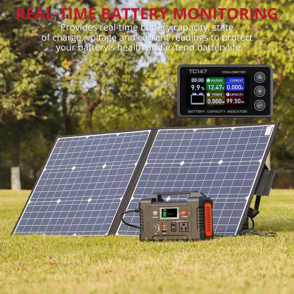 BINTA mounted in a solar setup tracking battery flow for better management benefit