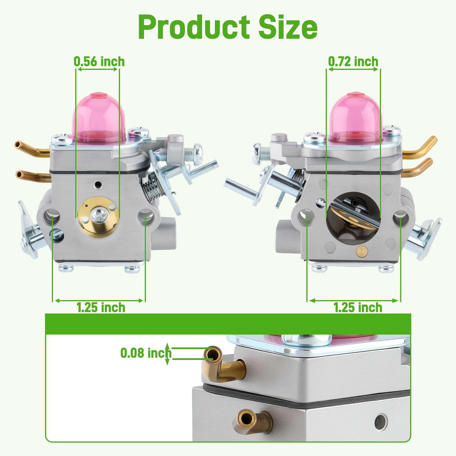 BioLion carburetor kit in garden setting conveying fast trimmer repair and uptime