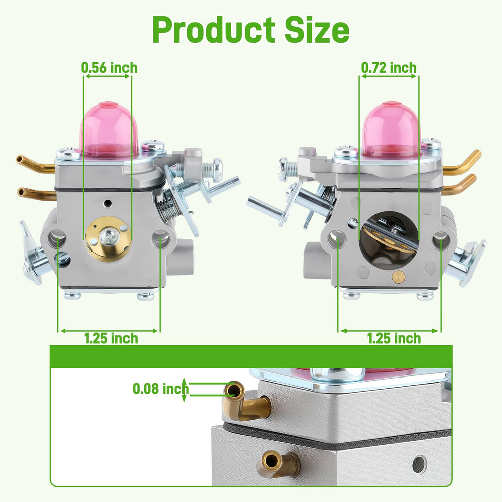 BioLion carburetor kit in garden setting conveying fast trimmer repair and uptime