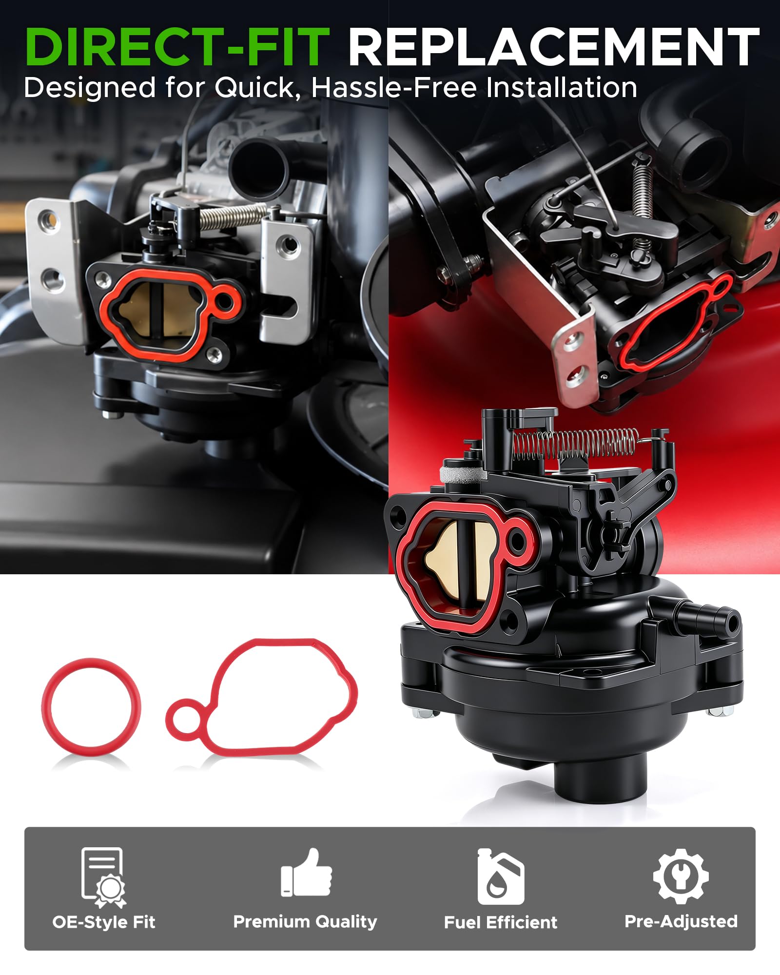 BioLion close-up of jet and throttle linkage for precise fuel control