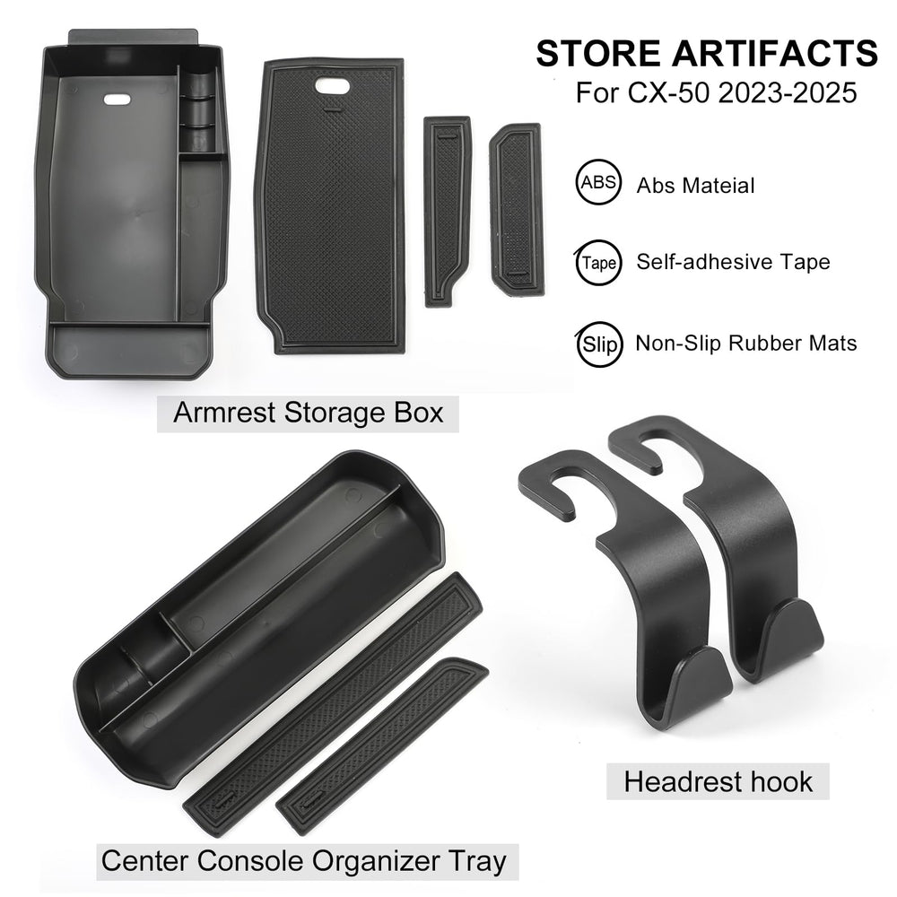 Birbenben armrest storage detail with non-slip liner keeping items secure