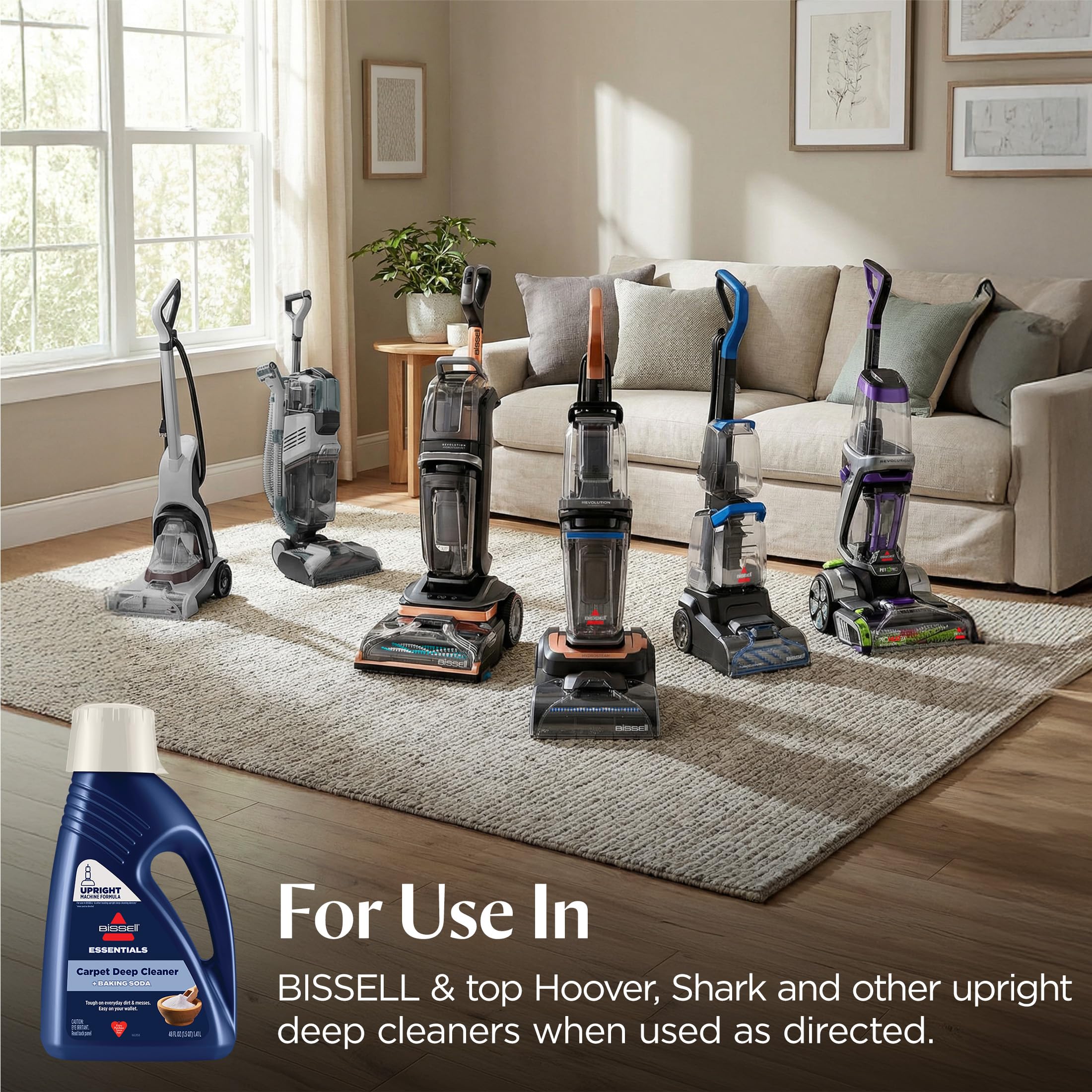 Bissell side-by-side cleaned versus soiled carpet comparison
