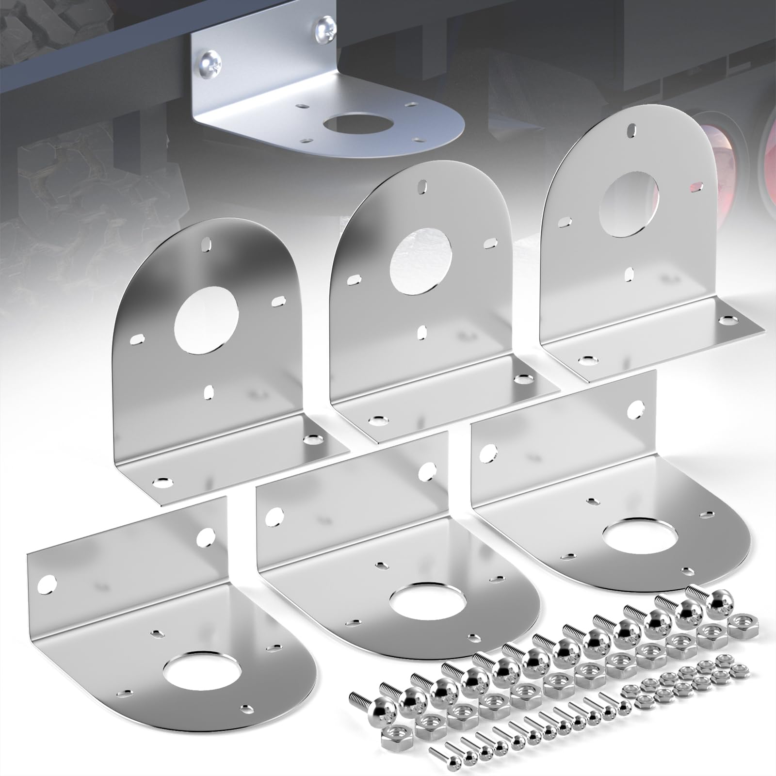 BJZ front view of L-shaped bracket showing mounting stability and secure fit