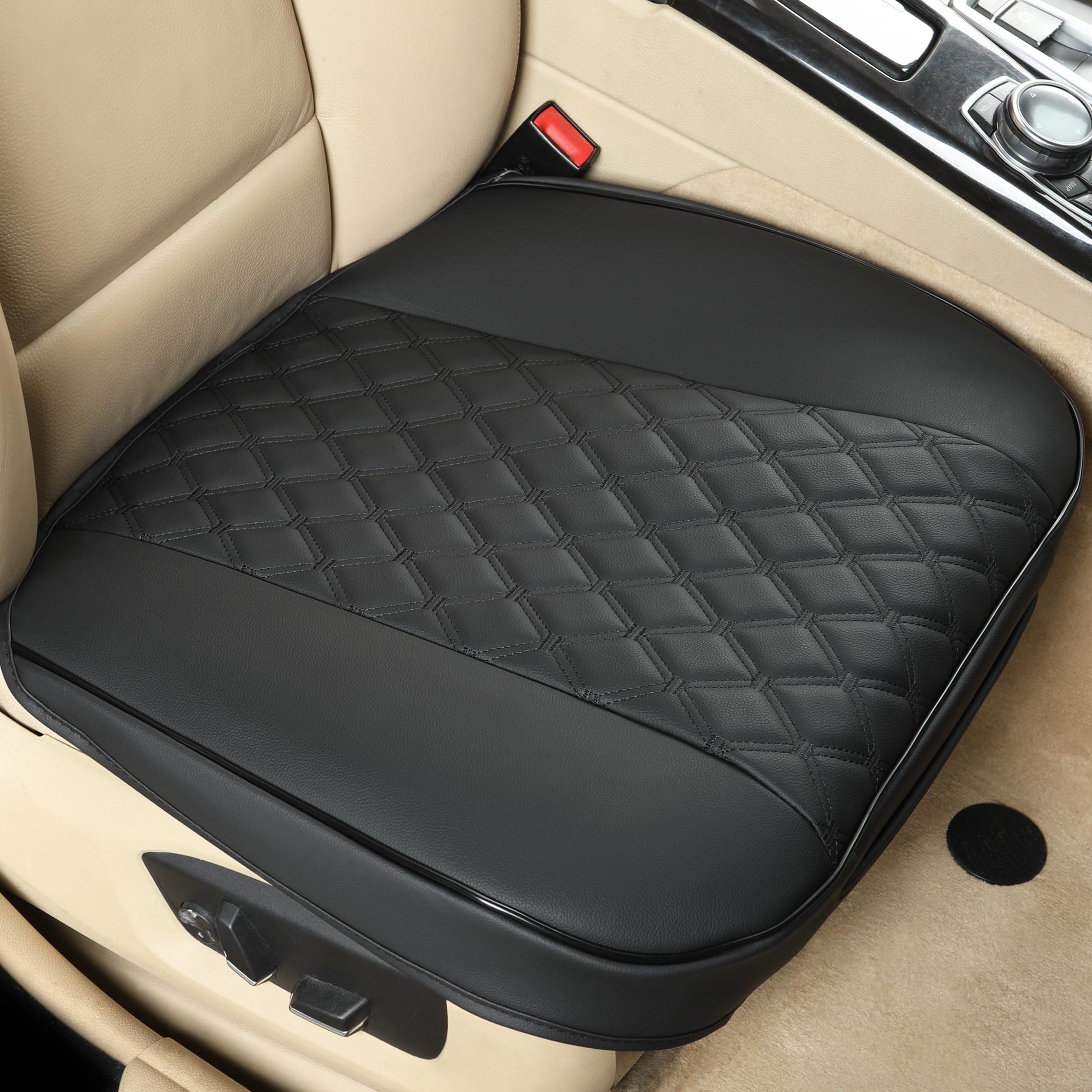 Black Panther front seat cover full view showing sleek protection and style
