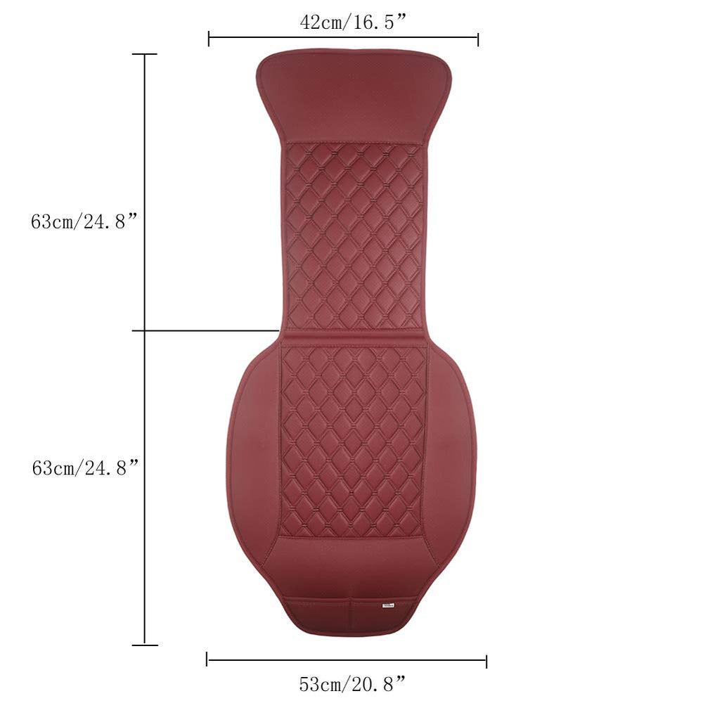 Black Panther seat cover with ruler showing measurements for fit confirmation