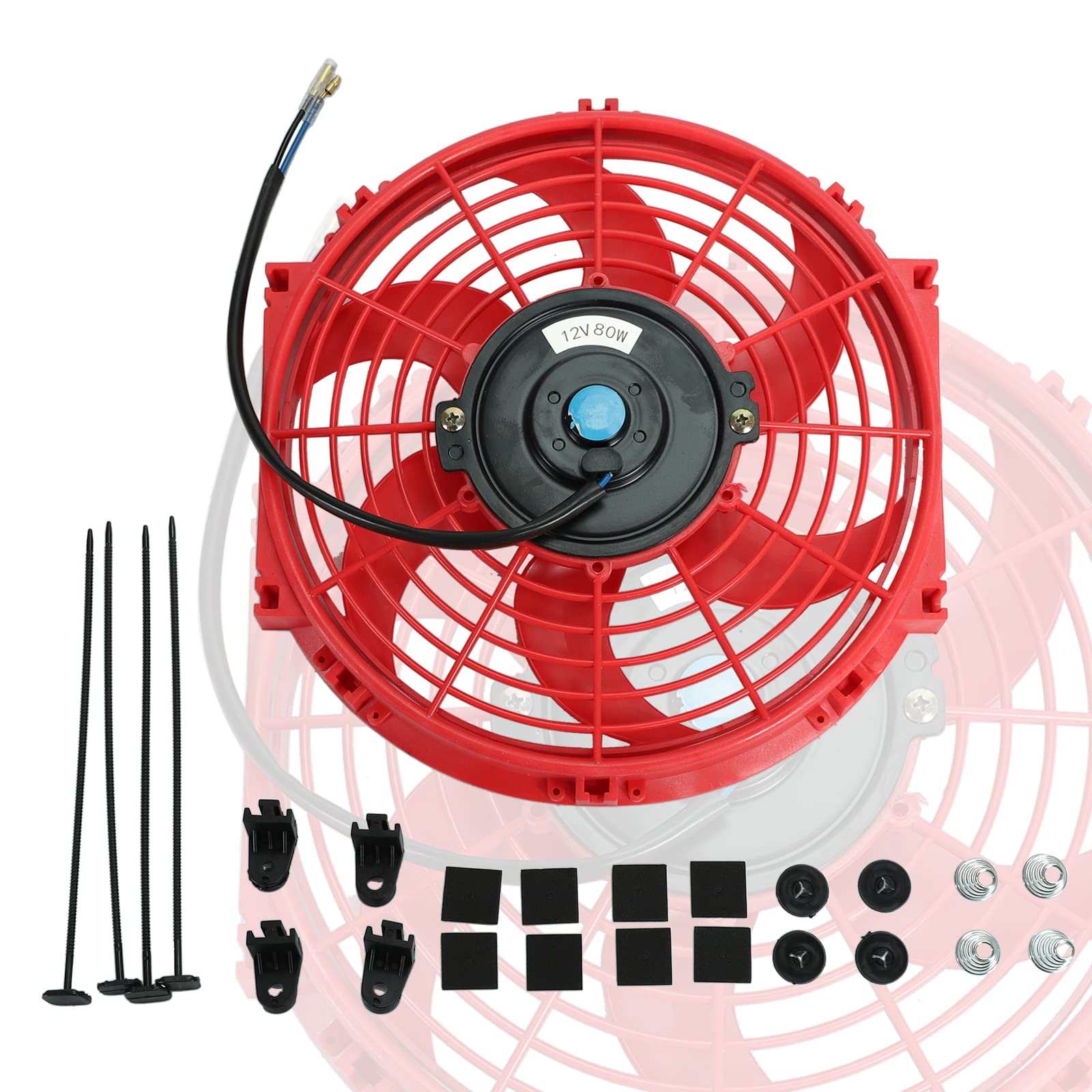BLACKHORSE-RACING front view of fan showing compact design and reliable airflow