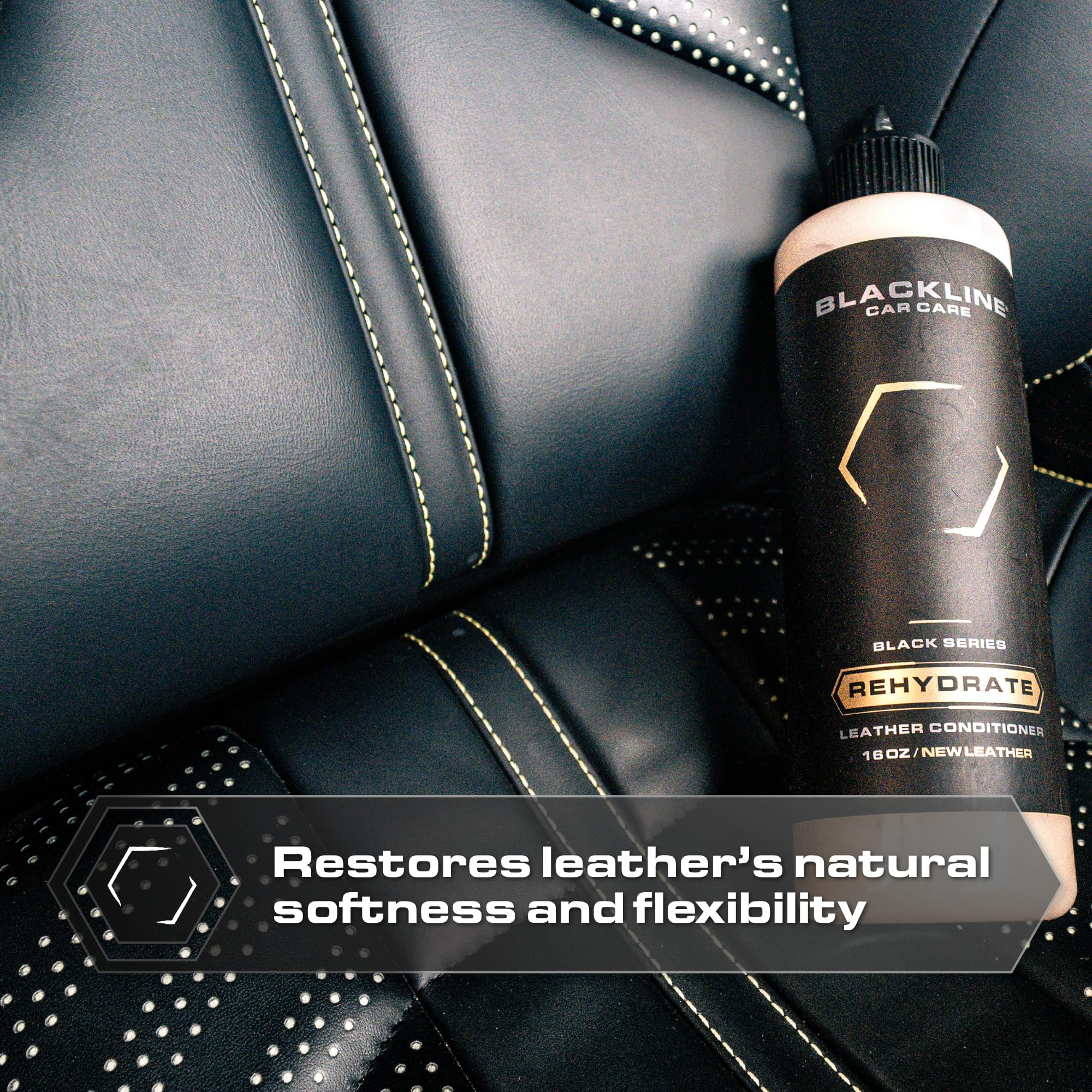 Soft foam applicator pad texture by Blackline for even conditioner spread