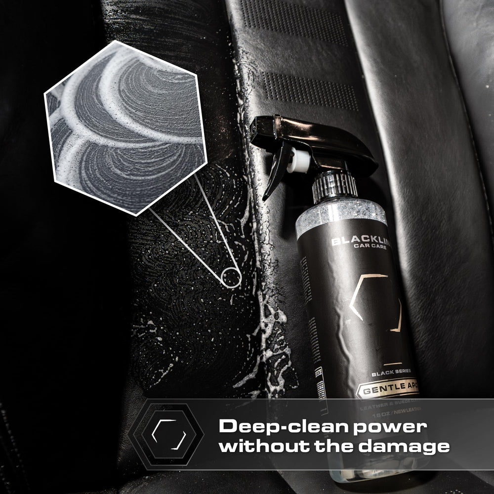Blackline Gentle APC cleaning a steering wheel removing oils and grime