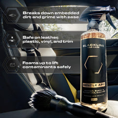 Premium microfiber towel from Blackline showing plush fibers for gentle buffing