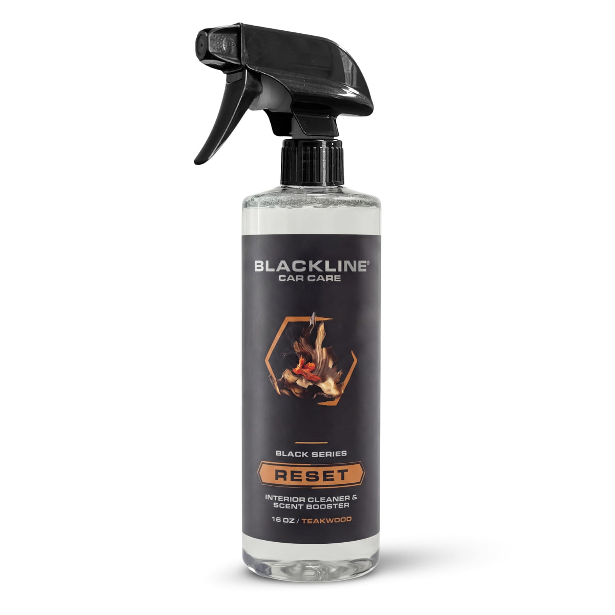Blackline Reset bottle front view showing clean design and easy use benefit