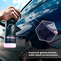 Blackline paint before-and-after comparing dull to glossy benefit