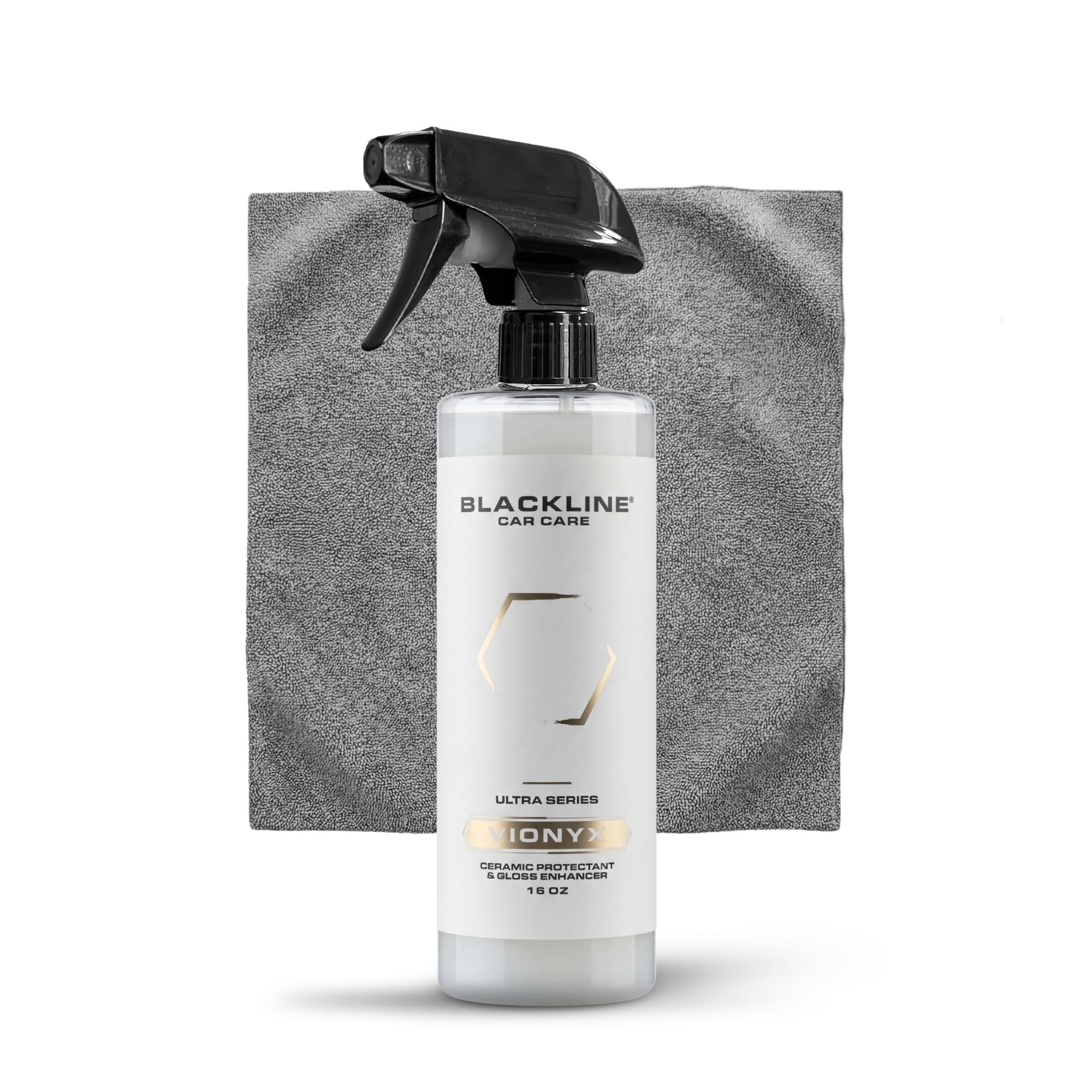 Blackline Vionyx front bottle view showing easy handheld application and clear labeling
