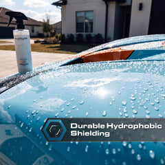 Blackline Vionyx water beading on paint illustrating strong hydrophobic protection