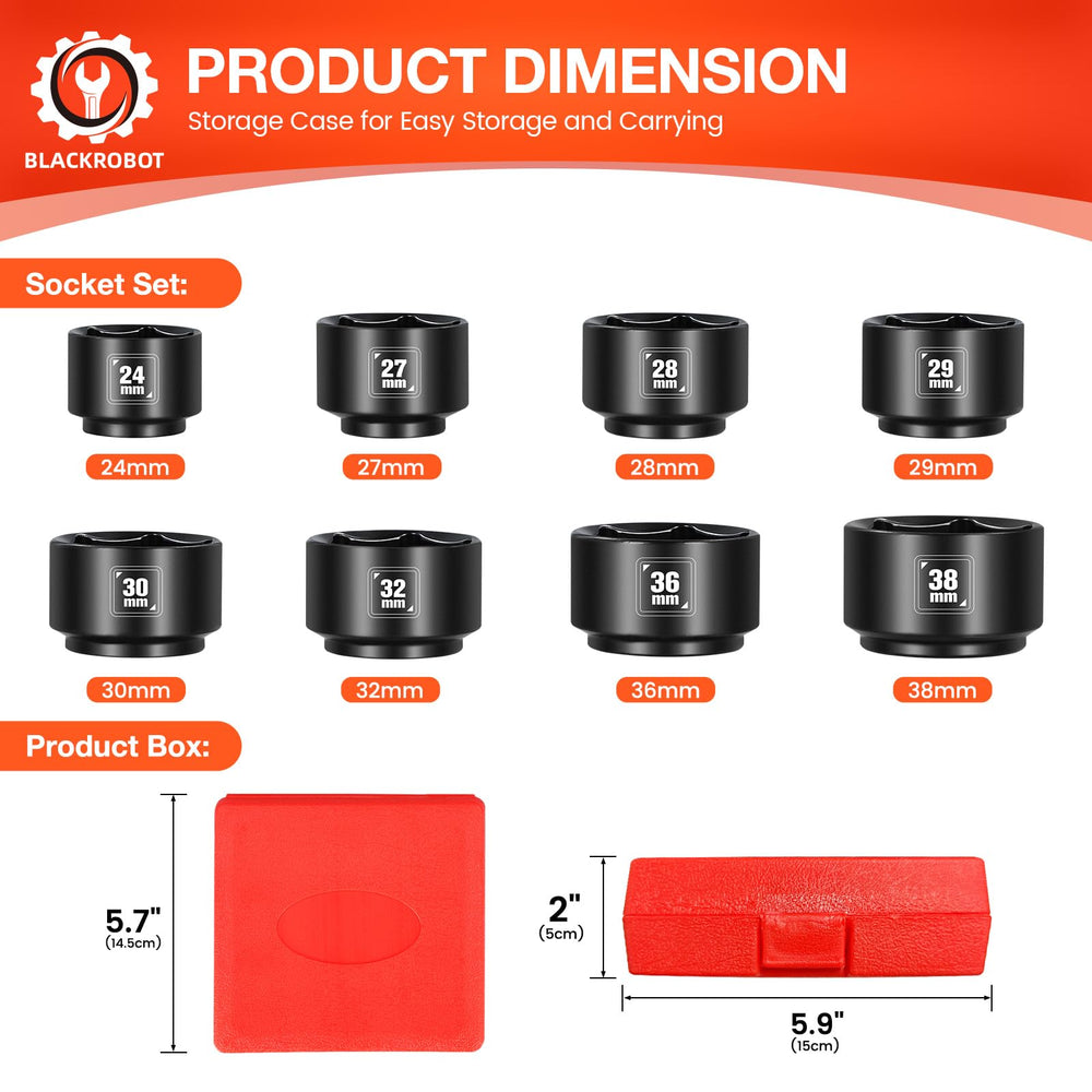 BLACKROBOT close-up of 6-point socket hex profile for secure grip