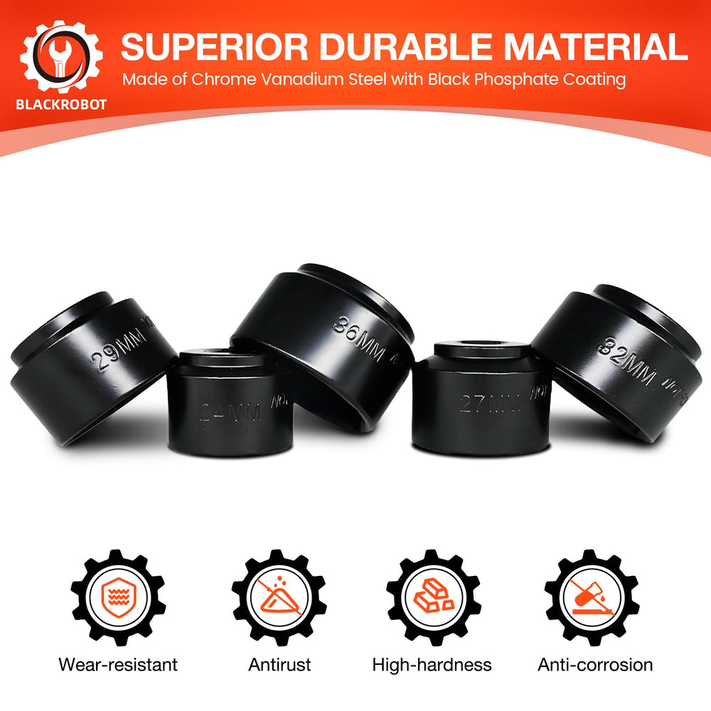 BLACKROBOT sockets seated in molded storage case for fast retrieval