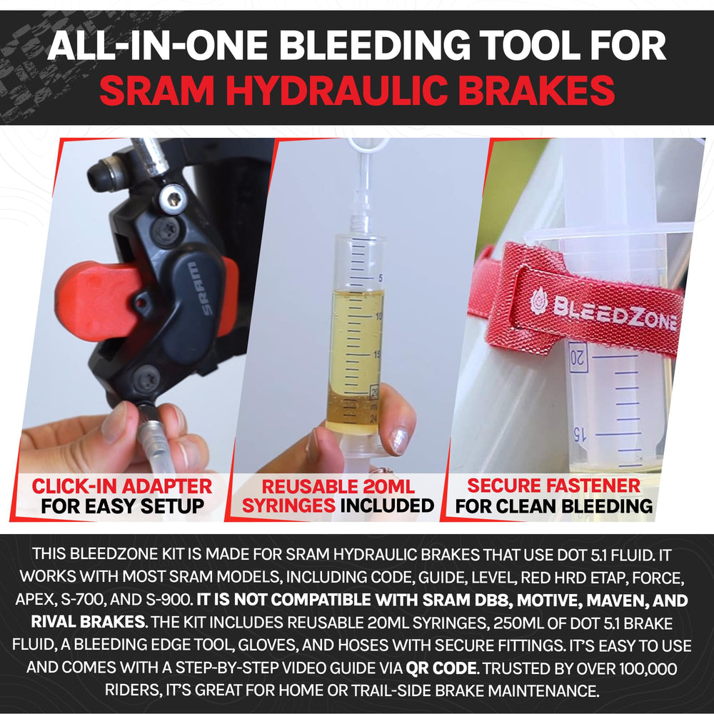 BleedZone reusable syringes and silicone hose detail demonstrating precise fluid control