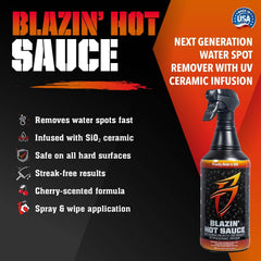 Close-up of glossy finish after Bling Sauce use showing enhanced shine and hydrophobic look