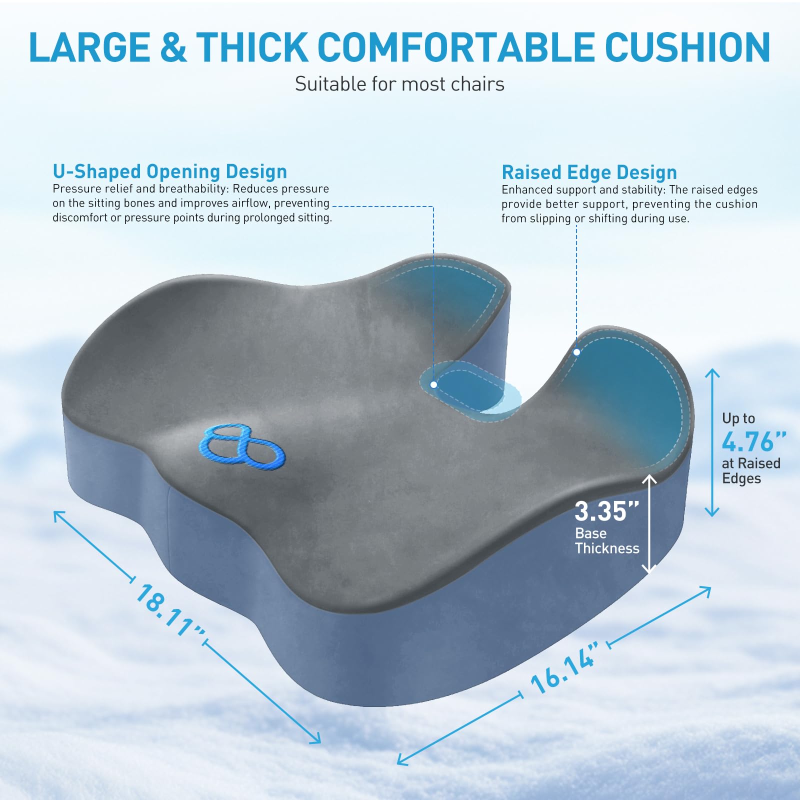 BlissTrends foam close-up shows dense memory foam for pressure relief