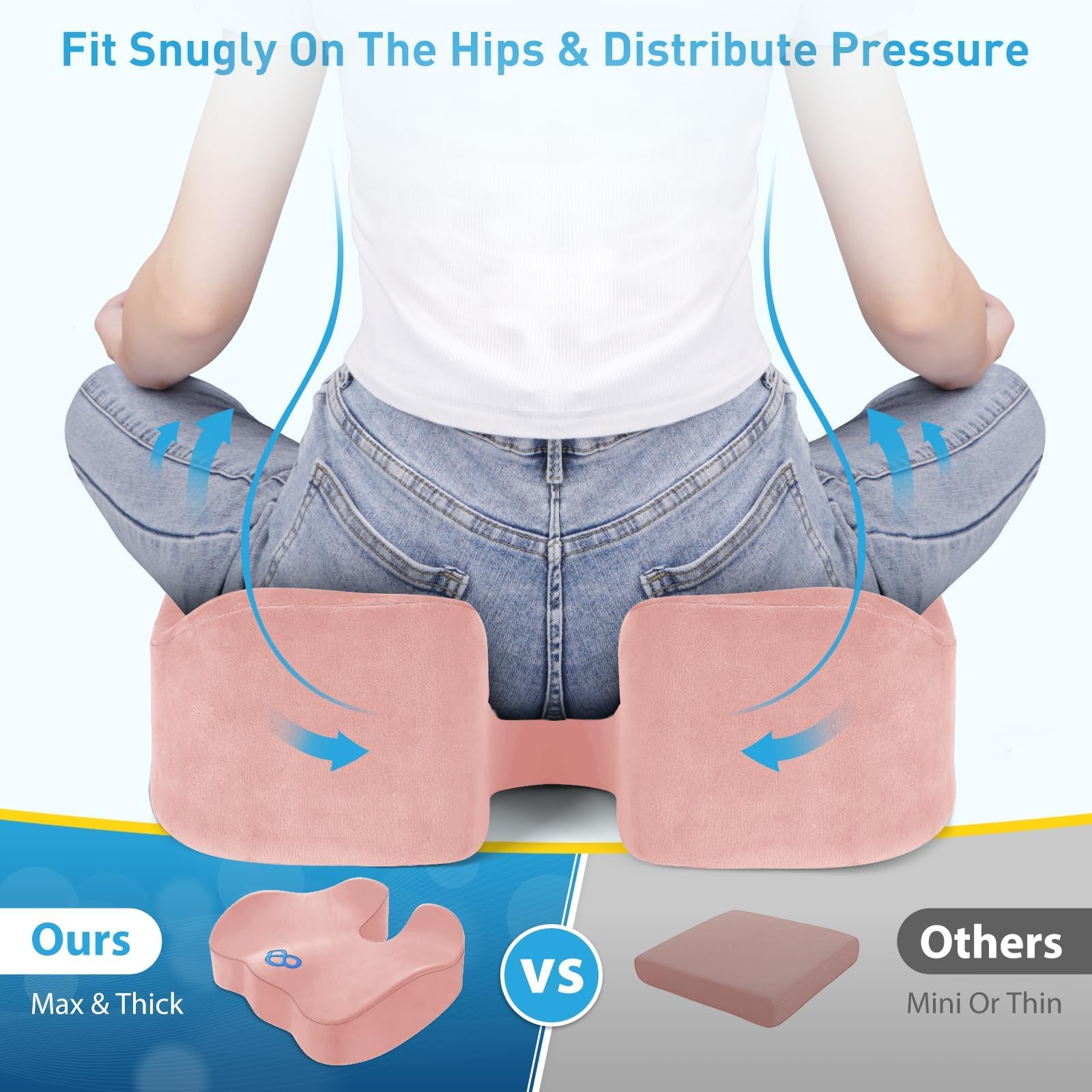 BlissTrends in use on an office chair improving posture and comfort