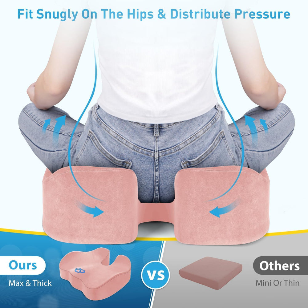 BlissTrends in use on an office chair improving posture and comfort