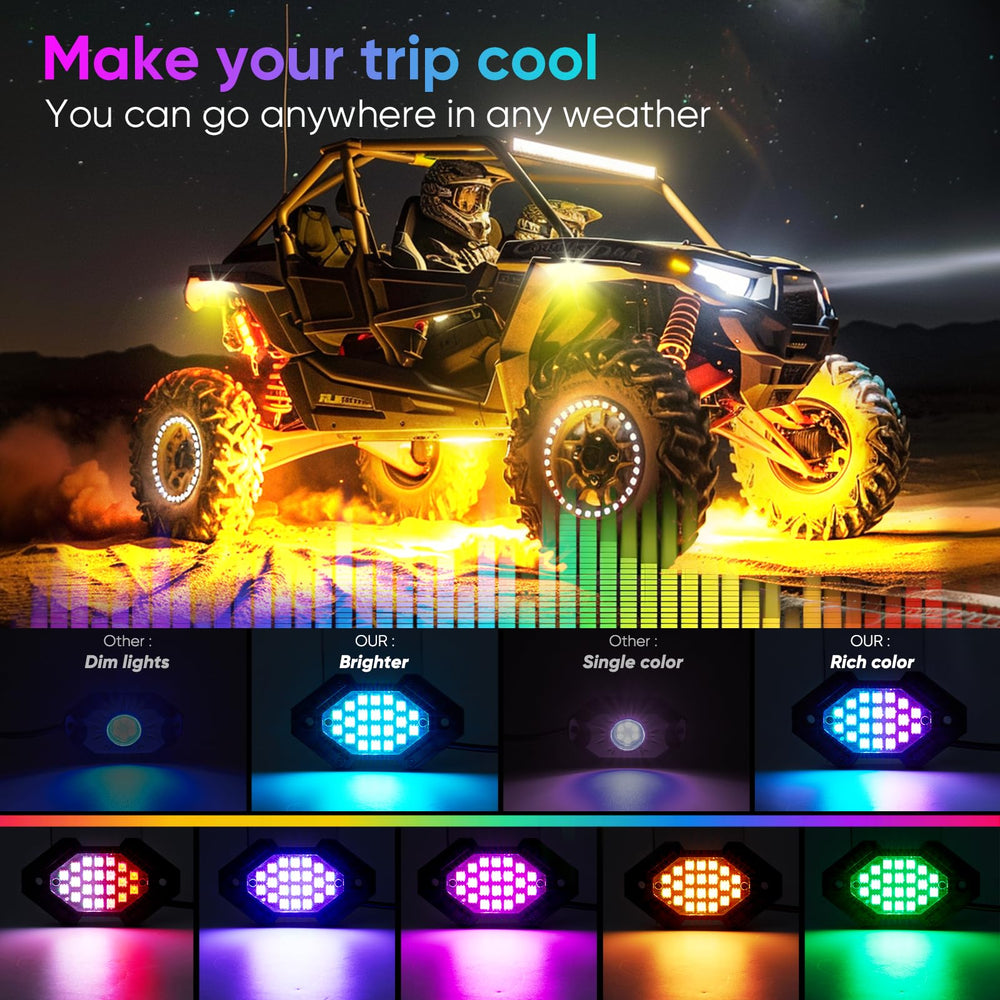 Blogole 4ft whip lit on a night trail demonstrating 360-degree presence and style