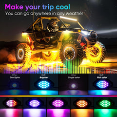 Blogole 4ft whip lit on a night trail demonstrating 360-degree presence and style