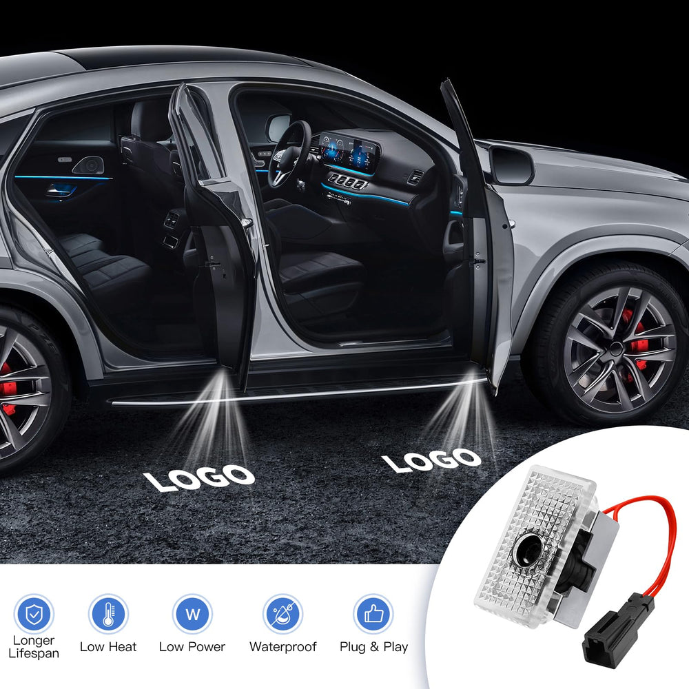 Blshwez installed on open Tesla door demonstrating plug-and-play fitment benefit