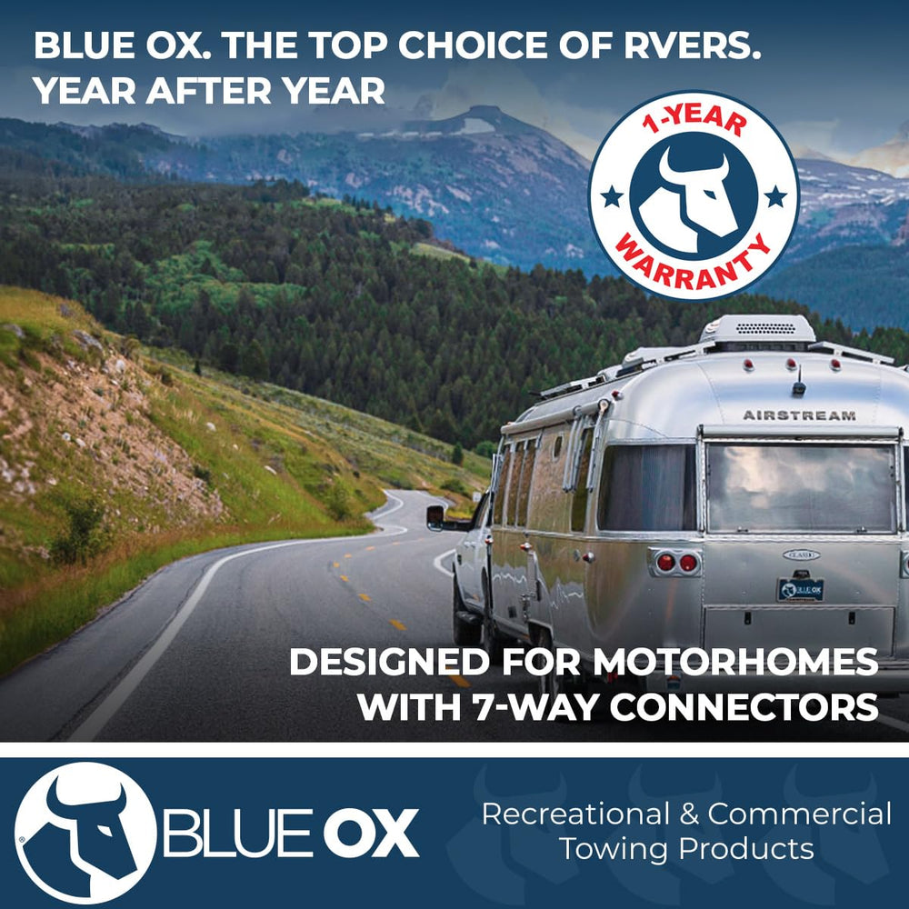 Blue Ox cable in use on truck showing tidy connection and reduced clutter