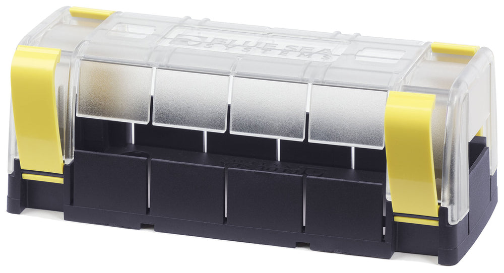 Blue Sea Systems 2719 installed on MaxiBus showing protected breakers and organized wiring