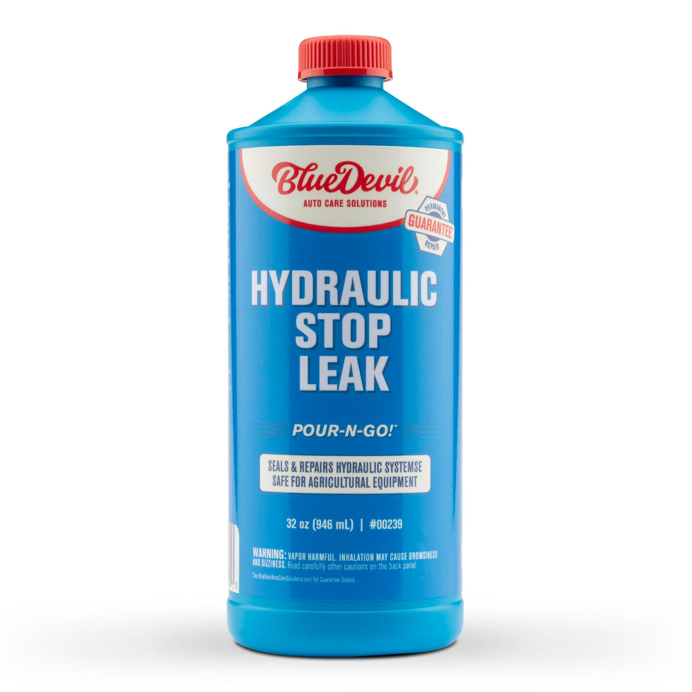 BlueDevil Products bottle front view showing quart size and clear labeling for fast identification
