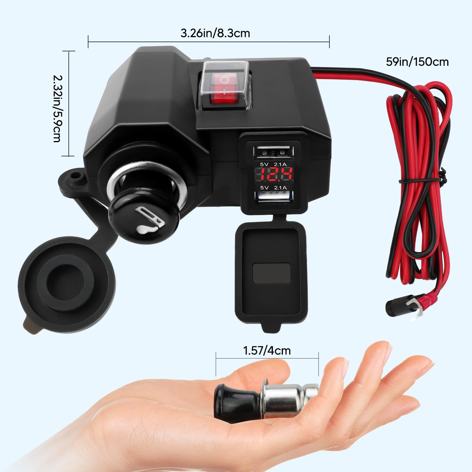 BlueFire mounted on a motorcycle handlebar for convenient charging