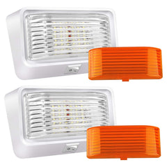 BlueFire porch light front view showing compact design and switch, improves exterior visibility