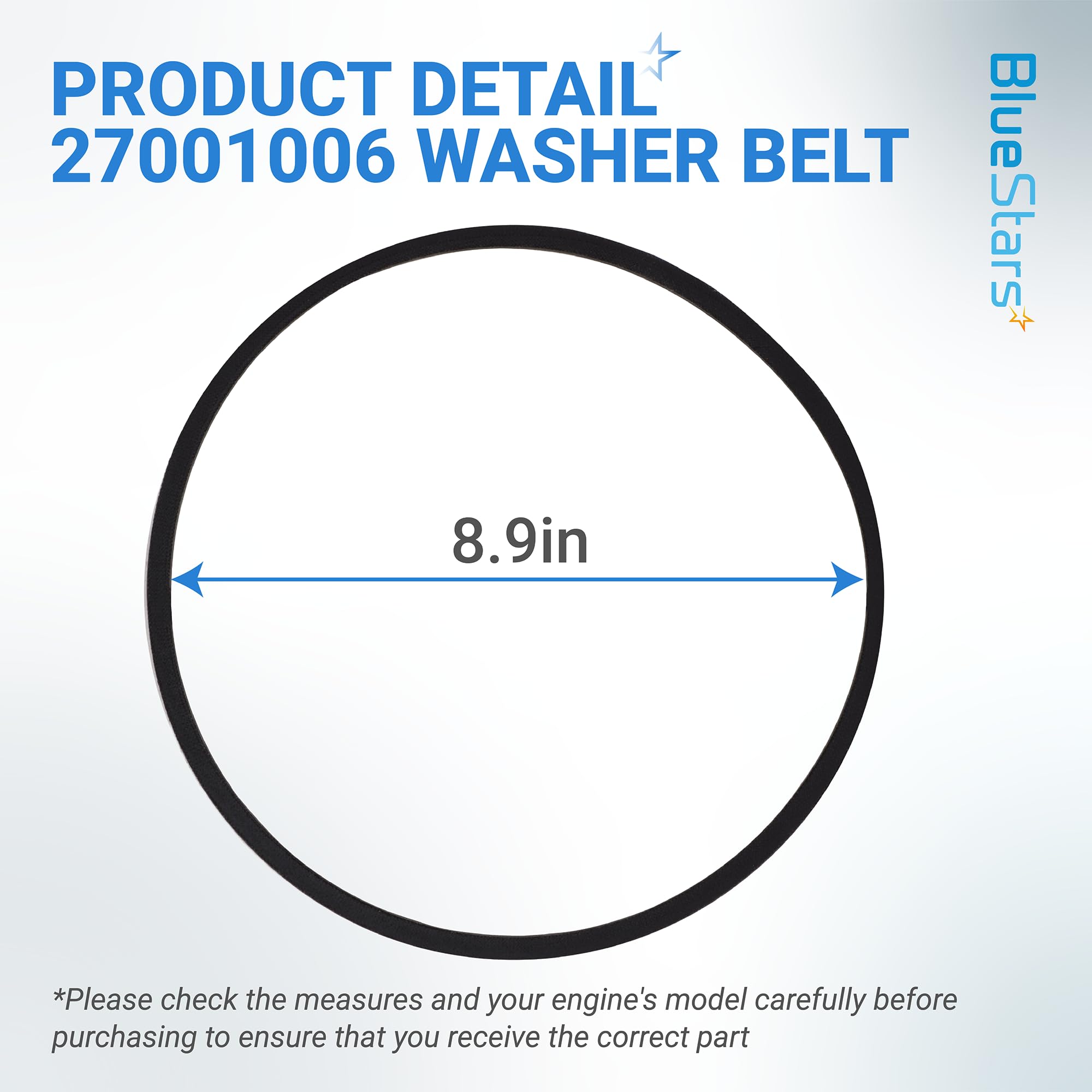 BlueStars close-up of belt ribbed surface for enhanced grip and durability