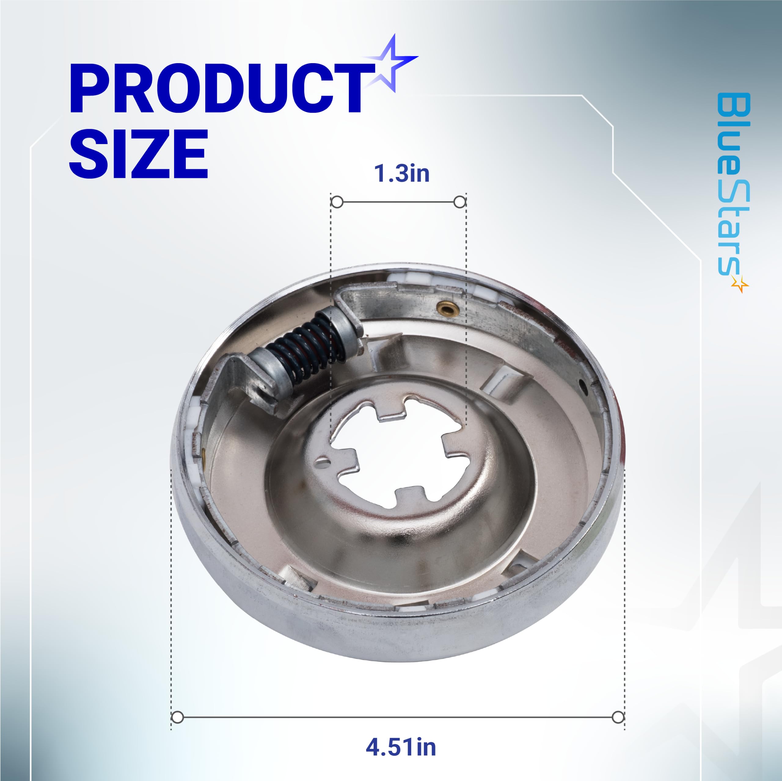 BlueStars brake cam close-up highlighting durable construction and fit