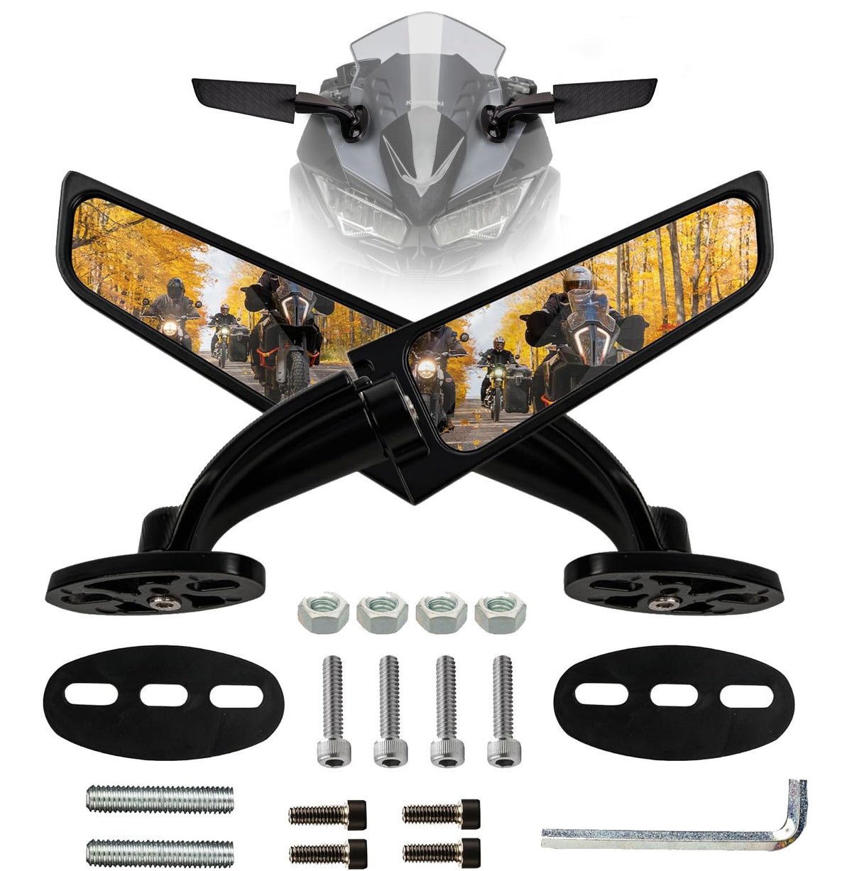 BlueStars front view pair showing compact stealth design for improved visibility