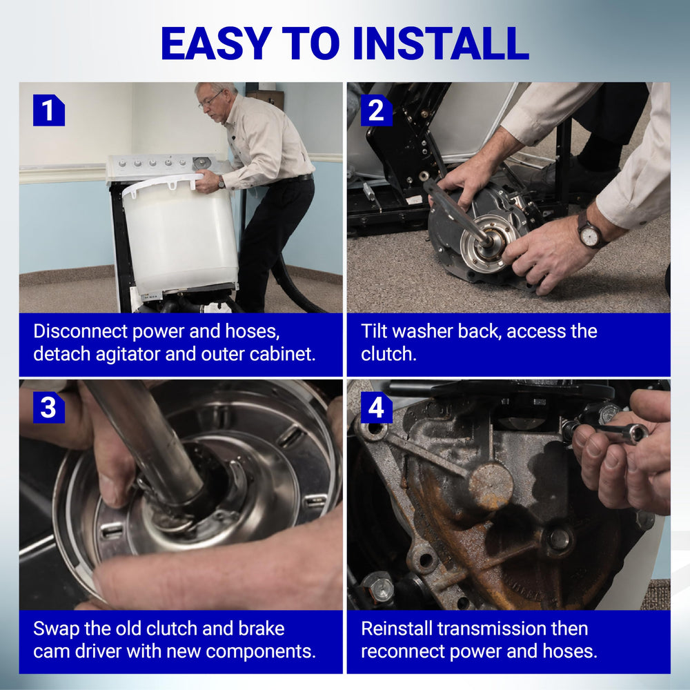 BlueStars installed on washer demonstrating restored spin and reduced noise