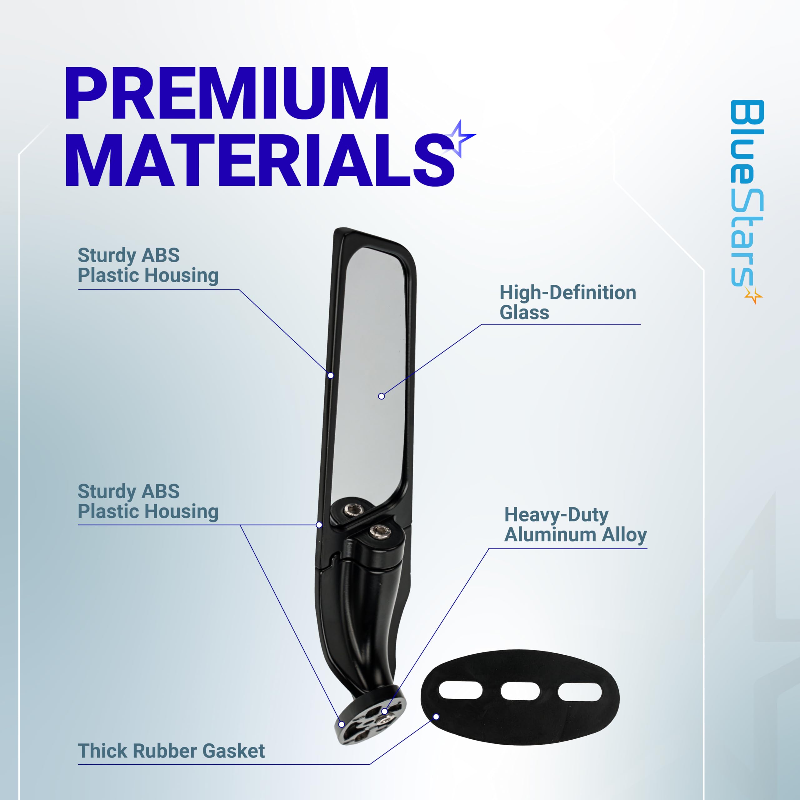 BlueStars side profile highlighting aerodynamic shape to reduce wind drag