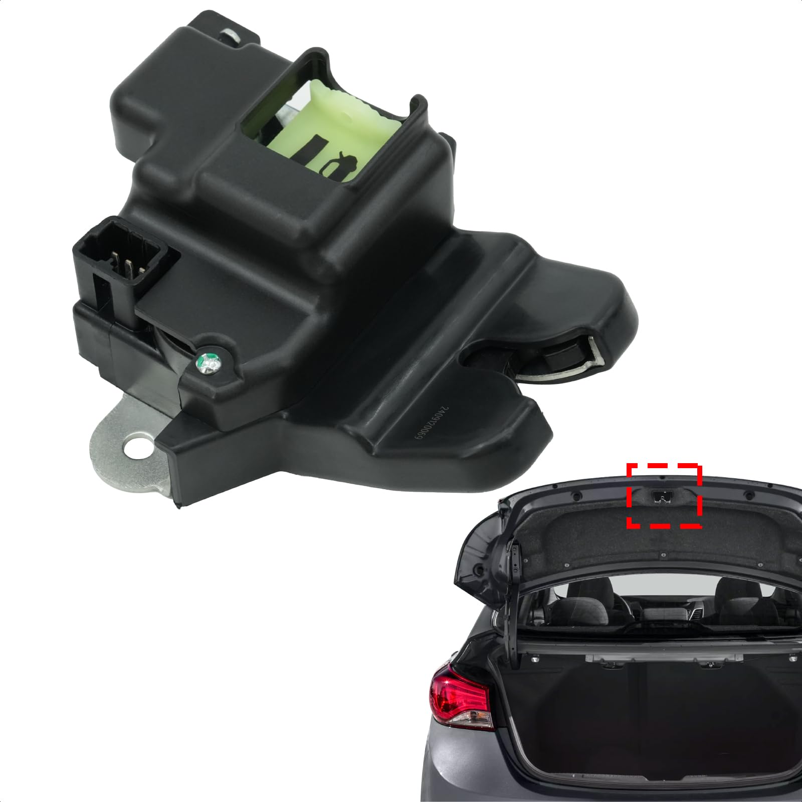 Blycorul front view of trunk latch actuator showing fitment and durability benefit
